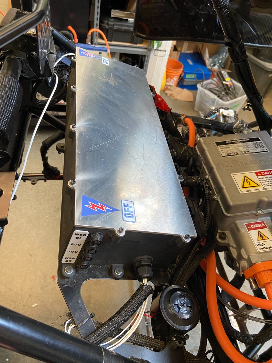 Rear enclosure: PDU and 2 wheel sensor boards